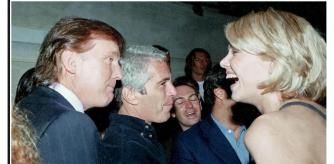 This undated photo from the personal collection of Jeffrey Epstein provided by the Democrats on the House Oversight Committee on December 12, 2025, shows US President Donald Trump (L), flanked by Epstein (C), talking to an unknown woman. Democratic lawmakers released a new cache of photos on Friday from the estate of convicted sex offender Jeffrey Epstein that includes images of US President Donald Trump and former president Bill Clinton, as well as former Trump advisor Steve Bannon, former Clinton treasury secretary Larry Summers, director Woody Allen and the ex-prince now known as Andrew Mountbatten-Windsor. (Photo by HANDOUT / House Oversight Democrats / AFP) / RESTRICTED TO EDITORIAL USE - MANDATORY CREDIT 