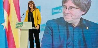 Puigdemont propone a ERC la “restitución del trato” y reafirma a Borràs como candidata efectiva