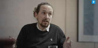 El vicepresidente del Gobierno, Pablo Iglesias, en un momento de la entrevista