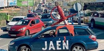 Manifestación de coches del pasado 14 de febrero contra el 