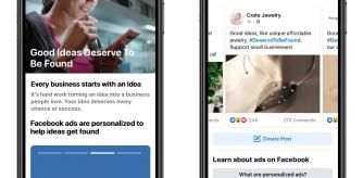 La campaña de Facebook en un iPhone