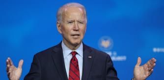 WILMINGTON, DELAWARE - DECEMBER 08: U.S. President-elect Joe Biden announces the members of his health team, including his pick for secretary of Health and Human Services Xavier Becerra, at the Queen Theater December 08, 2020 in Wilmington, Delaware. With the novel coronavirus pandemic continuing to ravage the country with daily records for infections and deaths, members of Biden's health team said they will make fighting COVID-19 the priority. Chip Somodevilla/Getty Images/AFP == FOR NEWSPAPERS, INTERNET, TELCOS & TELEVISION USE ONLY ==