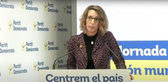 La candidata del PDeCAT a la Presidencia de la Generalitat y exconsellera, Àngels Chacón, durante un acto telemático del mundo municipal del partido. PDECAT 21/11/2020