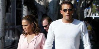 Jennifer Lopez y Ben Affleck en los primeros meses de relación