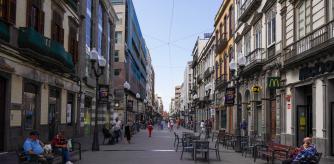Centro urbano de Gran Canaria, durante el primer día en el que no es obligado el uso de la mascarilla en exteriores