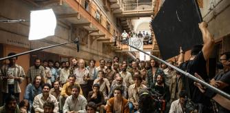 Una imagen del rodaje en la cárcel Modelo de Barcelona.