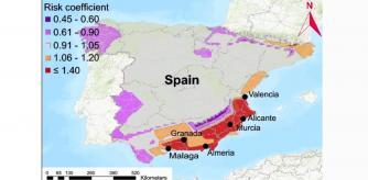 Mapa de coeficiente de riesgo actual
