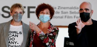 Blanca Portillo, Icíar Bollaín y Luis Tosar en San Sebastián