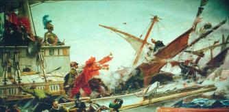 Las aguas de Lepanto, cerca de la isla de Oxia, en el golfo de Corinto, fueron el escenario donde se libró la que, en aquel momento, fue la mayor batalla naval de todos los tiempos. El 7 de octubre de 1571 se enfrentaron la armada de la Liga Santa (la monarquía hispánica, los Estados Pontificios y las repúblicas de Génova y Venecia) y la flota de la Sublime Puerta.