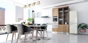 Moderno interior moderno y elegante de la cocina