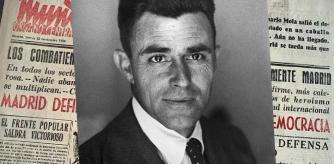 Foto del dirigente del PCE José Díaz en 1936 sobre una portada del diario 'Mundo Obrero' del mismo año