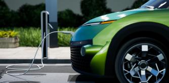 Coche eléctrico cargándose

This image doesn`t contain any visible trademarked products, corporate identity, logos, or copyrighted elements.
I am author of design of this car.
I am author of 3d model of this car