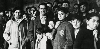 Picture taken in 1942 shows Jewish deportees in the Drancy transit camp, their last stop before the German concentration camps. - Some 13,152 Jews were rounded up 16-17 July 1942, by French police forces, in Paris from their homes and taken in buses to the 