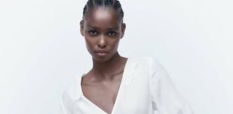 Vestido mini de manga larga de la nueva colección de Zara