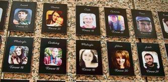 A photo of Makayla Cox, who died of a fentanyl overdose at age 16, is displayed among other portraits on