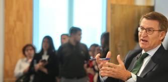 El presidente del PP, Alberto Núñez Feijóo, mantuvo un diálogo sobre la democracia y los populismos con el jefe de Gobierno de Buenos Aires, Horacio Rodríguez Larreta