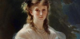 La princesa Sofía Troubetzkoy, introductora del árbol navideño en España, por Winterhalter