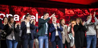 11 - 12 - 2022 / Acte del PSC amb Pedro Sánchez, Salvador Illa, Jaume Collboni i Lluïsa Moret a Barcelona / foto: Llibert Teixidó