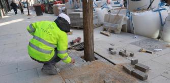 Obras en la calle Ponzano, Madrid