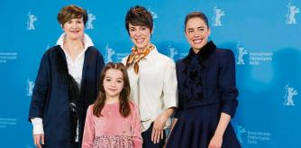 Director Estibaliz Urresola Solaguren and cast members Itziar Lazkano, Patricia Lopez Arnaiz and Sofia Otero attend a photo call during the promotion of '20,000 Species of Bees' at the 73rd Berlinale International Film Festival in Berlin, Germany, February 22, 2023. REUTERS/Michele Tantussi
