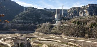 ACTUAL ESTADO DE ALMACENAMIENTO DE AGUA DEL EMBALSE DE LA BAELLS QUE ESTA AL 26% Y PERTENECE A LAS AGUAS DEL RIO LLOBREGAT
