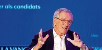 17 - 04 - 2023 / Barcelona / Trias (Junts) en los coloquios de LA Vanguardia y Barcelona Global para las elecciones / foto: Llibert Teixidó