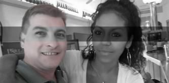 César Román y su víctima, su exnovia, Heidi Paz