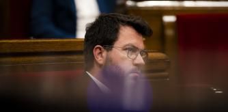 El president Pere Aragonès en el Parlament de Catalunya