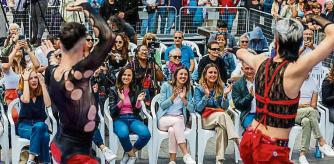 Míting en la plaza Pedro Zerolo Ione Belarra Irene Montero Alejandra Jacinto Robert Sotomayor