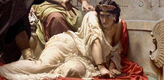 Detalle de ‘La muerte de Valeria Mesalina’, por Victor François Éloi Biennoury, s. XIX.