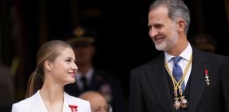 La princesa Leonor tras jurar la Constitución: 