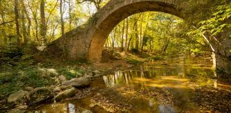Sequía en el río Ges bajo el Pont de la Riera. Imágenes de Carme Molist Vidal