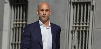 FILE - Former president of Spain's soccer federation Luis Rubiales arrives at the National Court in Madrid, Spain, Friday, Sept. 15, 2023. FIFA has banned ousted former Spanish soccer federation president Luis Rubiales from the sport for three years. He was judged for misconduct at the Women’s World Cup final where he forcibly kissed a player on the lips at the trophy ceremony. FIFA did not publish details of the verdict reached by its disciplinary committee judges. (AP Photo/Manu Fernandez, File)