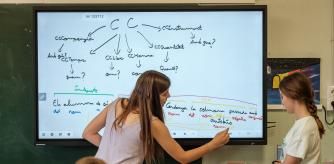 01062022 Colegio Mare de Déu de la Serra de Montblanc (Tarragona) para ilustrar noticias sobre la polémica en Catalunya sobre el 25% de las clases en castellano Clases de primaria