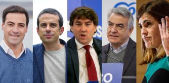 Imanol Pradales del PNV Pello Otxandiano de Bildu Eneko Andueza del PSE Gorrotxategi, de Podemosde Andrés del PP