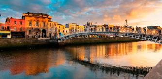 Vista de la ciudad de Dublín.