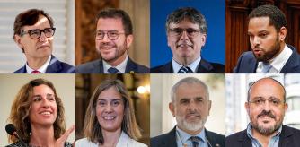 Combo de los candidatos a las elecciones catalanas