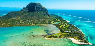 Imagen panorámica de Isla Mauricio.