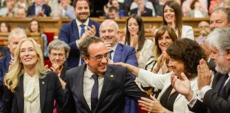 Josep Rull, unos instantes después de ser proclamado presidente del Parlament
