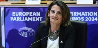 Brussels (Belgium), 12/11/2024.- European Commission's Executive Vice-President-designate for Clean, Just and Competitive Transition, Teresa Ribera attends her confirmation hearing before the European Parliament committees in Brussels, Belgium, 12 November 2024.