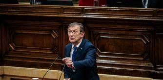 Pere Lluís Huguet, diputado del PP, durante su intervención