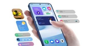 Interfaz de un dispositivo móvil Galaxy S25 con distintos servicios digitales