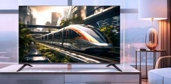 Televisión de 50 pulgadas en un comedor