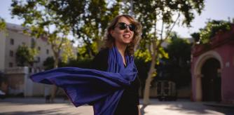 Entrevista a la dramaturga Victoria Szpunberg, flamante Premio Nacional de Literatura Dramática. 10 de septiembre de 2025. Foto: Joan Mateu Parra.