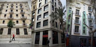 De izquierda a derecha, las fincas de Consell de Cent, Pelai y Llull, agraciadas con la medida del 30%