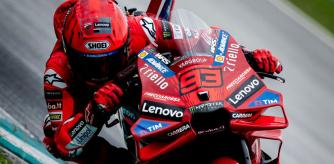 Marc Márquez, tomando una curva en el GP de Tailandia