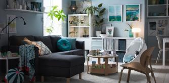 Muebles de salón modulares de IKEA.