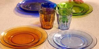 Vajilla Duralex vs.de porcelana