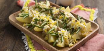 Judías verdes con patatas y mostaza