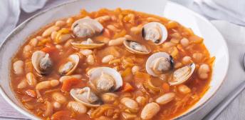 Alubias arrocinas con almejas